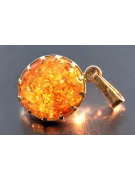 Přívěsek z vinobraní 14k 585 zlata s VPAB001 Amber